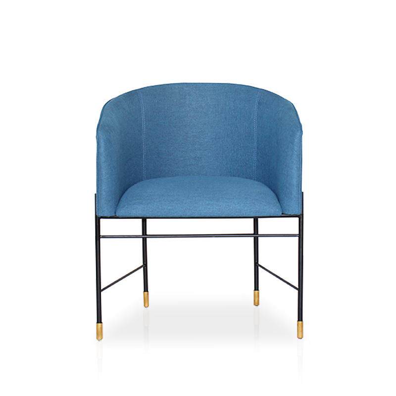 轻奢餐椅简约钛金不锈钢餐椅家用现代设计休闲椅洽谈创意实木椅