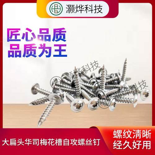 大扁头华司梅花槽自攻螺丝钉不锈钢机螺钉供应不锈钢机螺钉