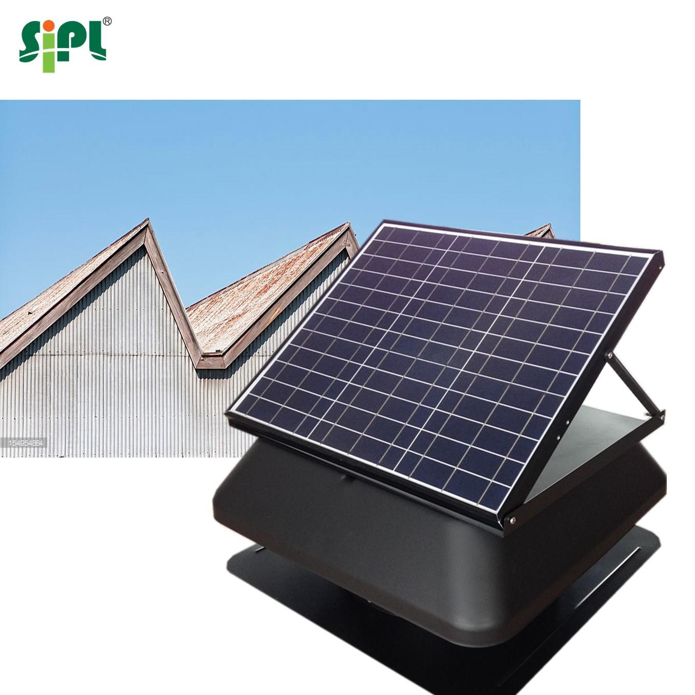 方形14英寸扇叶 40W太阳能板角度可调 太阳能换气扇 屋顶通风排气