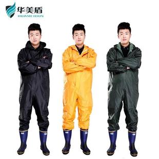 劳保连体带帽喷漆打磨男雨衣工作服印字 防尘服防护服防水防雨服