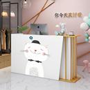 店前台接待台 收银台店铺小型吧台柜台现代简约收银桌子美容院服装