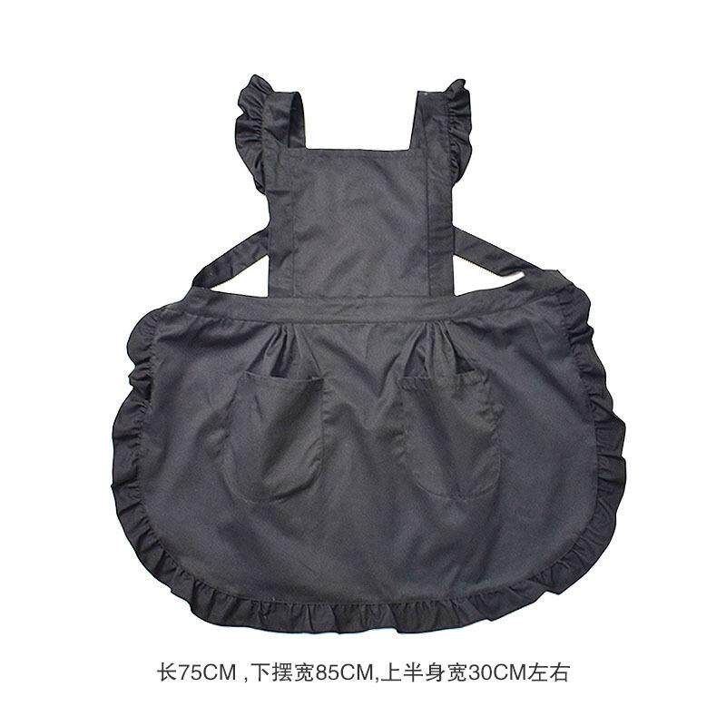 做饭厨房家用荷叶边围裙韩系洋气高档时尚花边围兜围腰罩衣花艺店
