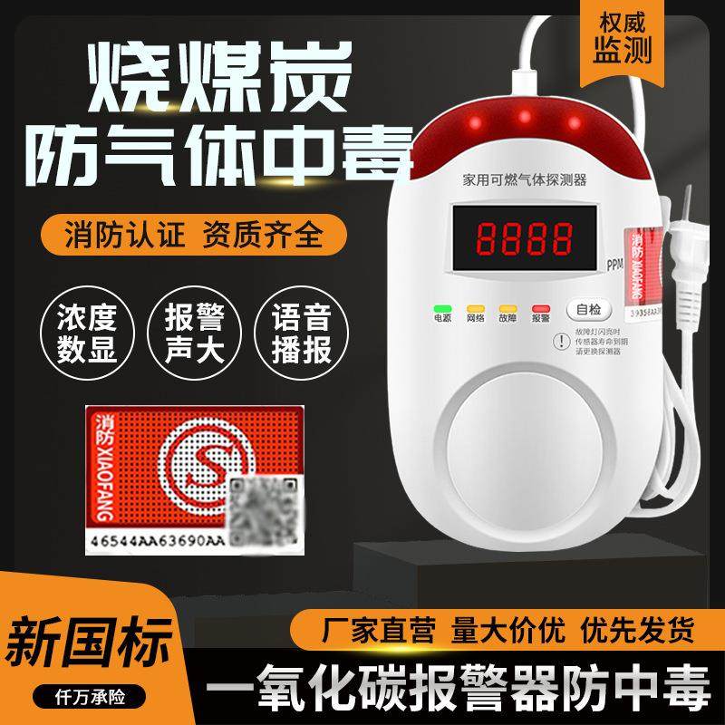一氧化碳报警器家用泄漏室内电池款蜂窝煤烟煤气体检测仪co报警器