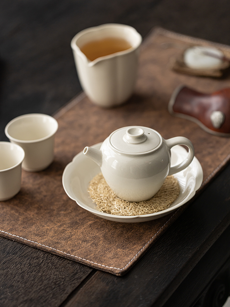 草木灰茶壶陶瓷泡茶壶家用功夫茶具小容量覆古风单壶一人用泡茶器