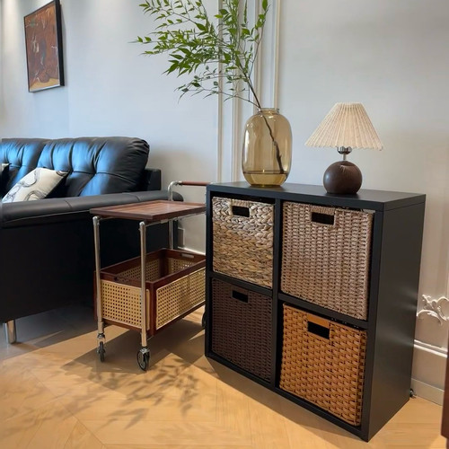 黑色格子柜落地展示自由组合书柜