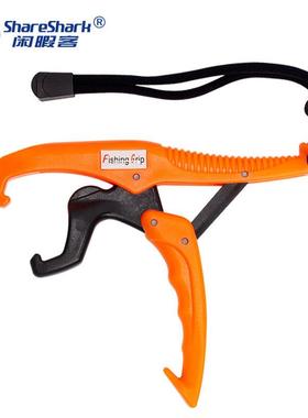 塑料夹鱼器鱼夹控鱼器抓鱼器起鱼器带失手绳fish grips渔具