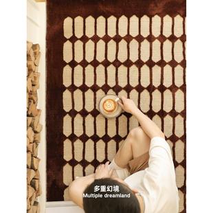 多重幻境地毯简约家用现代几何客厅卧室沙发地毯床尾 集木室物所