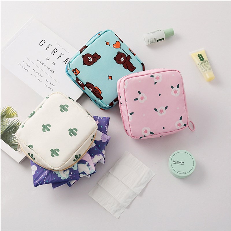 Women Tampon Storage Bag Sanitary Pad Pouch Napkin Cosmetic