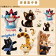 冷撕 烫画集中营 仿毛绒可爱卡通猫咪图热转印白墨胶印烫画贴