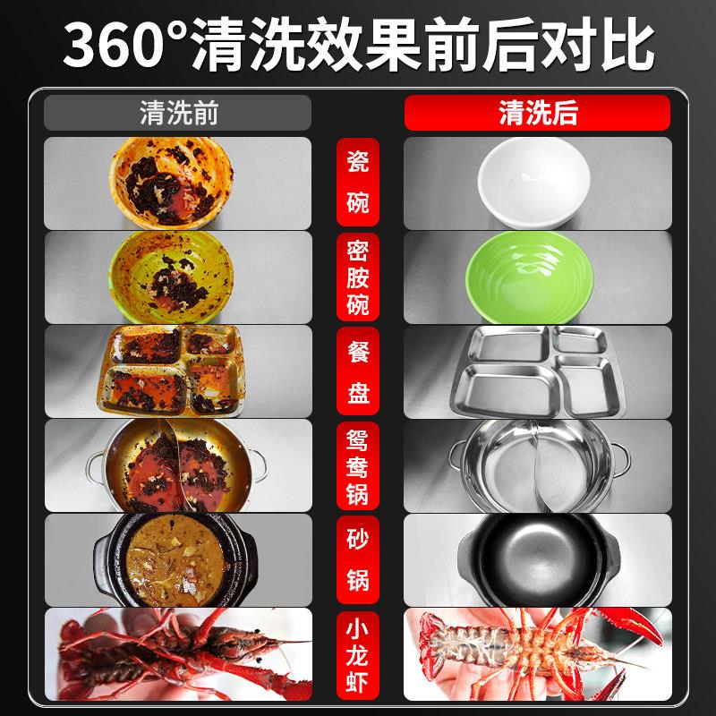 全自动洗碗机商用餐饮超声波饭店小型大型2025新款食堂餐厅刷碗机