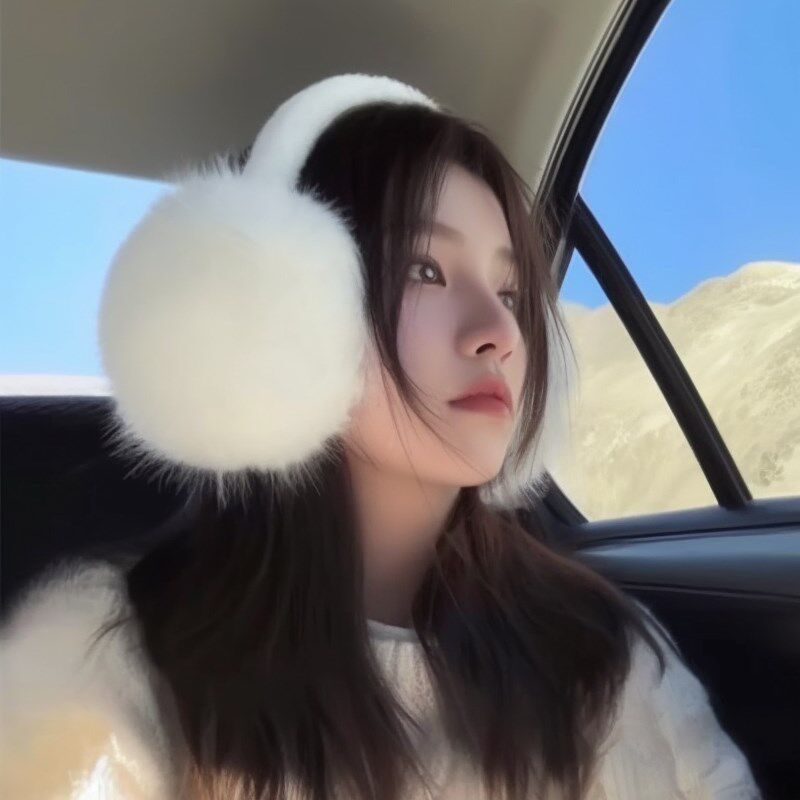 冬季爆款毛绒耳罩女可爱白色大号防风耳捂子学生骑行保暖耳包耳套