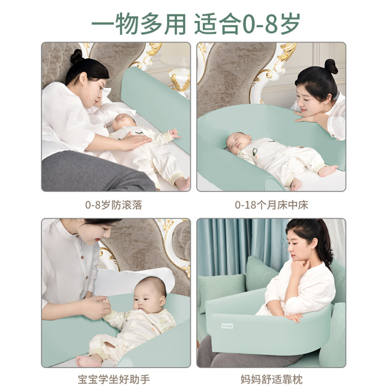 床围栏宝宝防摔防护栏床边婴儿床围软包防撞儿童通用床尾一面挡板