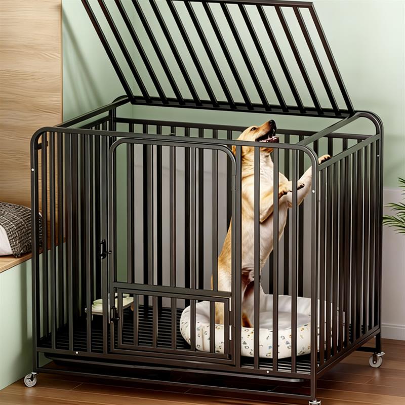 狗笼子全方管铁笼大中型犬舍带厕所室内外拉布拉多柯基可移动狗窝