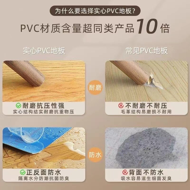 商用pvc塑胶地板 厂房加厚地板胶防滑耐磨地板革水泥地直接铺地垫