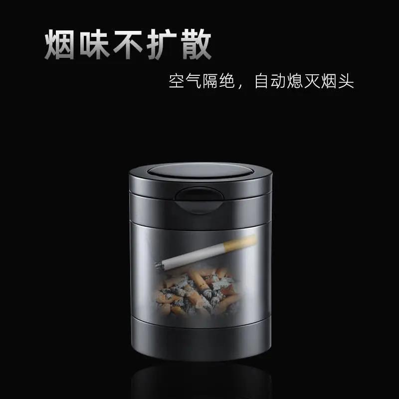 猛道 臻品车载烟灰缸车用LED带灯合金创意杯座款烟灰缸汽车内饰品