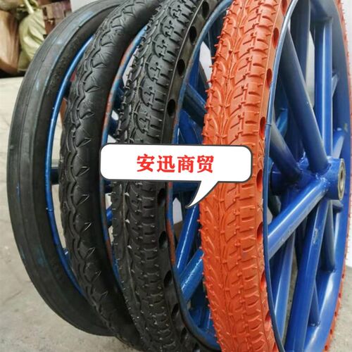 新款斗车手推车斗车环卫板车免充气人力车工地车外贸载重王新轮子