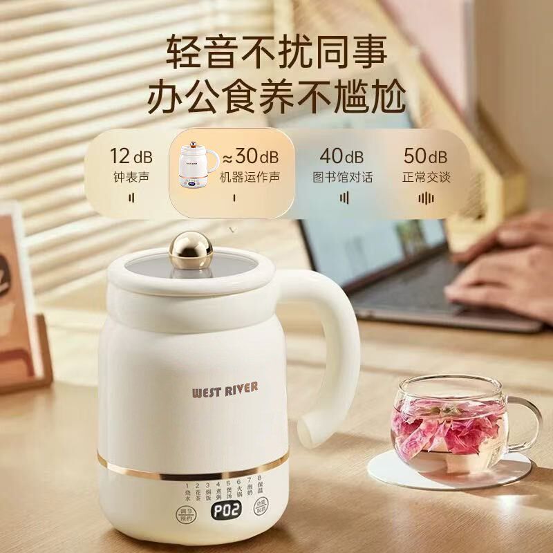 2025新款智能养生烧水炖锅小型办公室煮粥炖煮一体电热水壶电炖杯