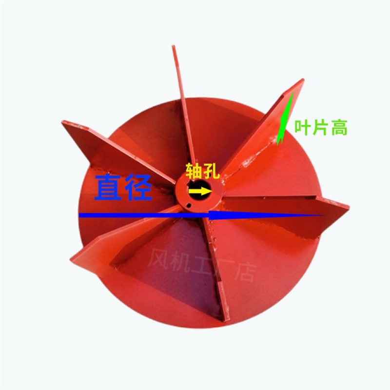 物料输送通风机叶轮配件大风量耐磨扇叶木工吸尘器锯末风叶轮可定