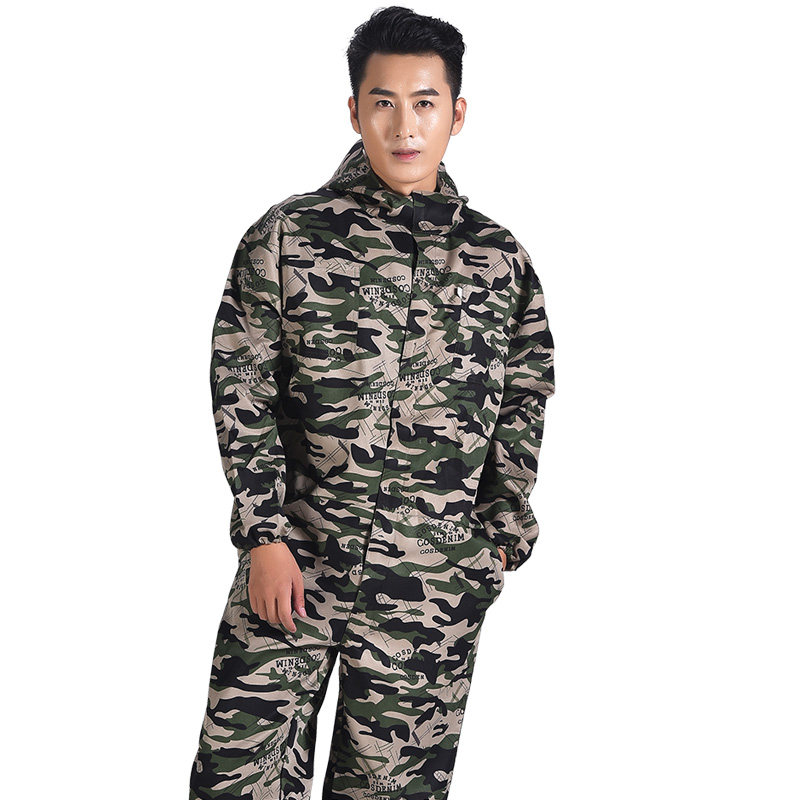 防尘服连体工作服女带帽全身防护服装男透气打磨工业粉尘喷漆迷彩