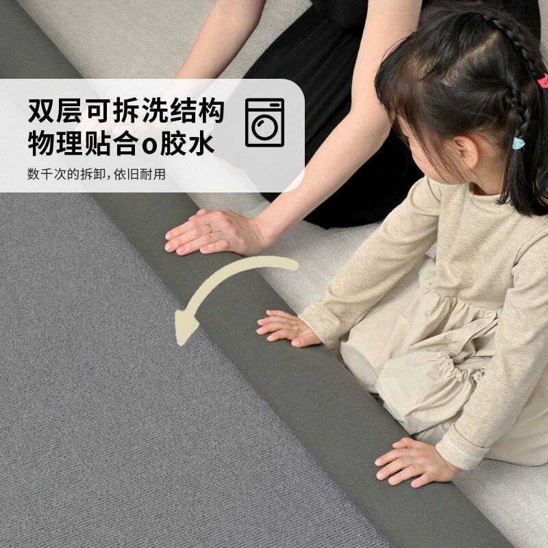 可拆洗可水洗地毯客厅2025新款可机洗地垫卧室茶几免打理全铺轻奢