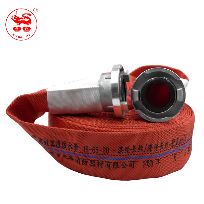消防管水带16-65-20红色25米2.5寸16型加厚 聚氨酯有衬里消防水带