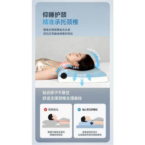 枕头三芯高弹支撑小黑棒记忆棉枕慢回弹深睡枕助睡眠护颈椎枕芯