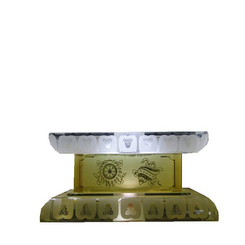 琉璃水晶发光金刚底座8寸佛像佛台佛堂供奉梯形工字形状带LED灯