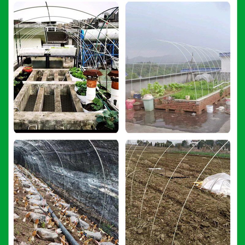 新型小拱棚支架拱杆实心玻璃纤维棒塑料温室养殖农用蔬菜大棚骨架