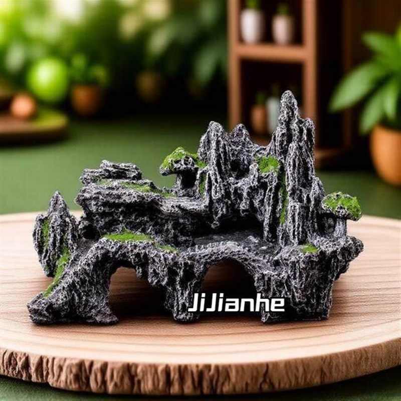 创意鱼缸造景摆件真石头假山套餐装饰躲避屋景观石布景装饰风景石