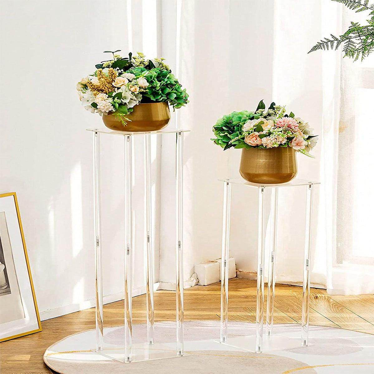 跨境爆品亚克力花架透明方形婚礼道具橱窗布置圆形婚庆挂饰置物架,收纳整理,书桌收纳置物架,淘宝优惠券,粉丝福利购,淘宝优惠卷