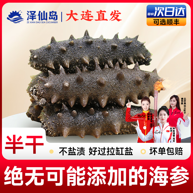 大连直发冻煮半干海参不加盐