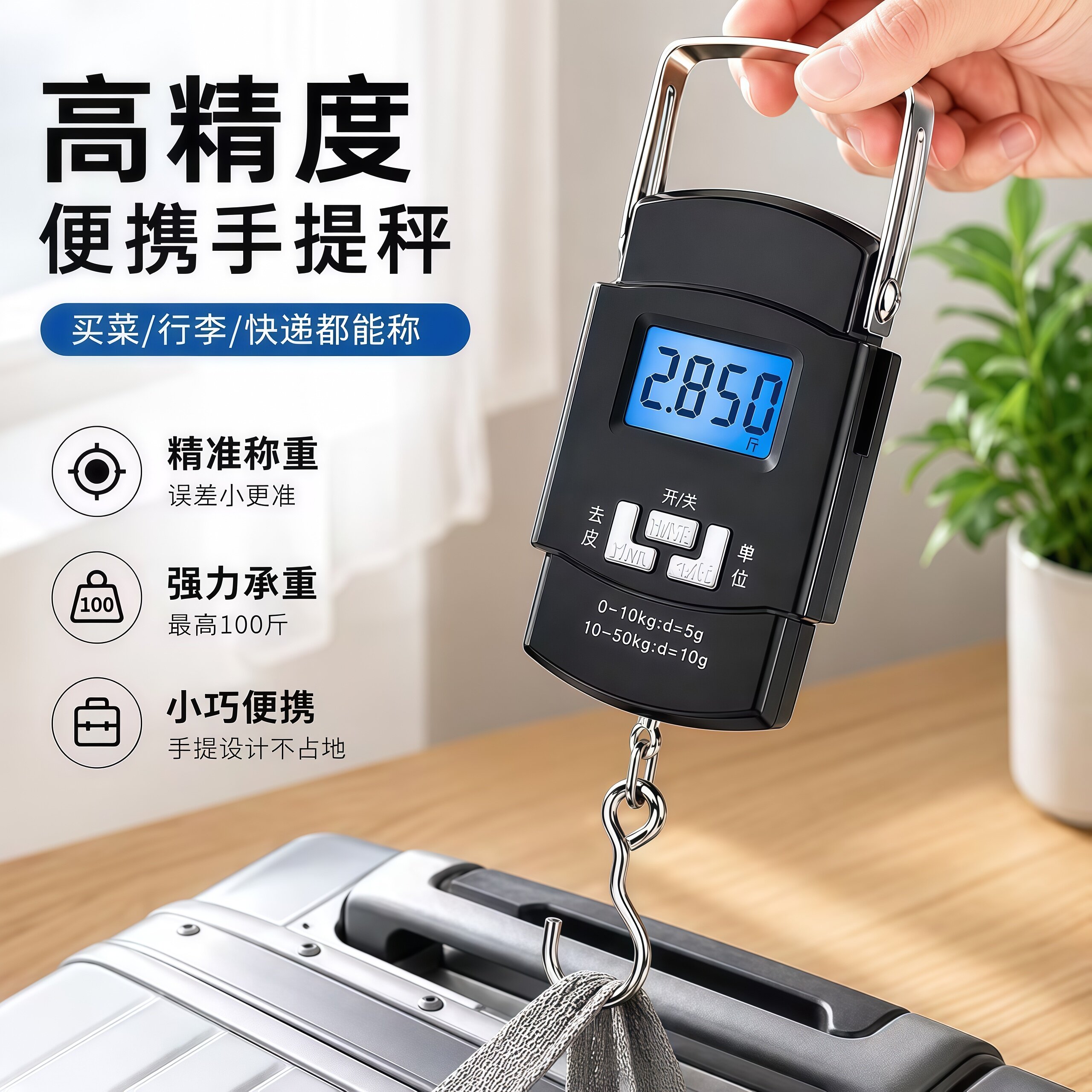 高精度手提电子秤家用迷你弹簧秤
