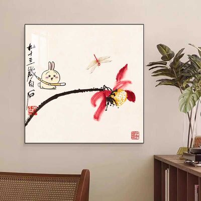 吉伊卡哇创意挂画小八乌萨奇客厅玄关背景墙挂画卧室床头布置壁画