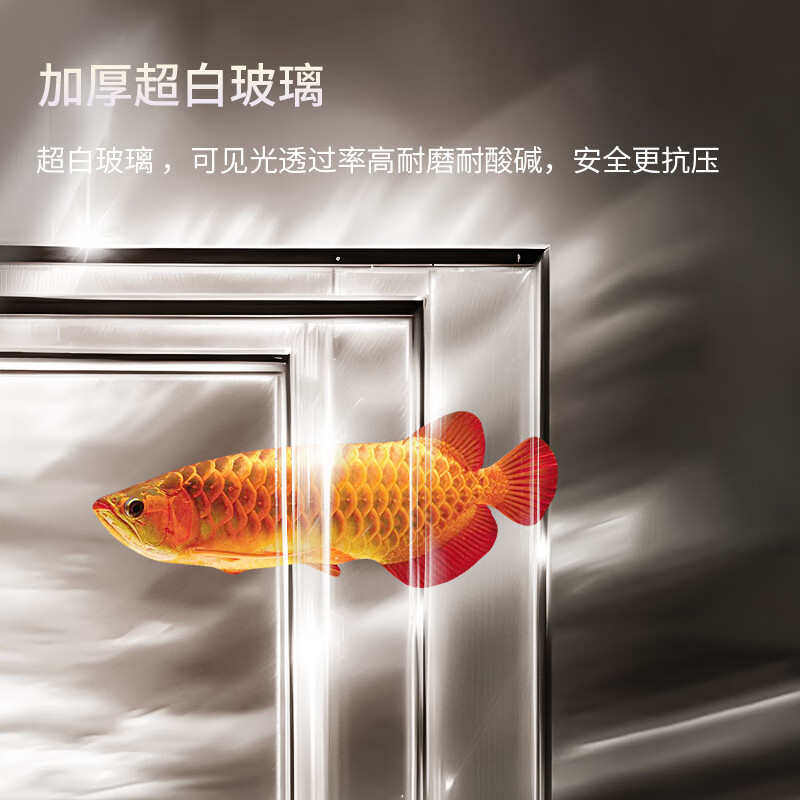 BESSN鱼缸客厅2024新款落地超白生态鱼缸底滤水族箱家用龙鱼缸