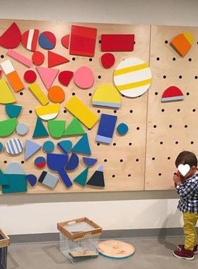 洞洞板实木板上木隔质置物架卧室客厅厨AL101414房家用壁挂一字一