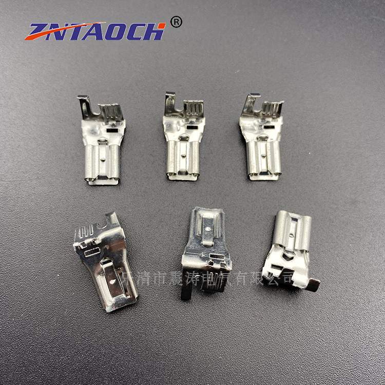 6.3旗型鸡爪弯头插簧250母端子插件片插拔式接线冷压端子铜接插件