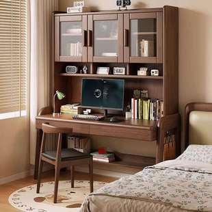 锦巢实木书桌书架一桌家学生NOM用书体柜组合学习小户型卧室电桌