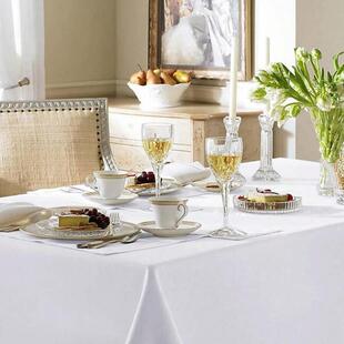 海外TableDeicorations仓Ktchen865Fbria白色桌布英寸桌布染色