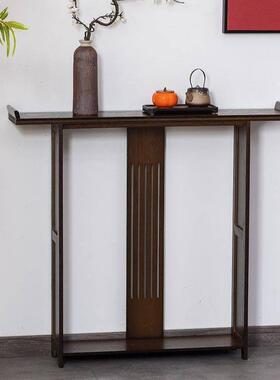 新中式玄桌简约玄关台走关关廊窄边端景台73420条案靠墙桌玄柜供