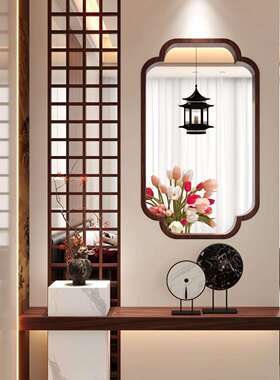 宋式风学格复栅小轩窗古实美木玄关隔断造景茶室宋代WNZ屏风海棠