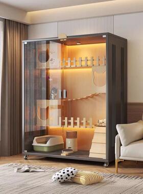 子猫别墅家用猫柜子猫咪窝猫50252房宠物柜子猫城笼堡猫子工外贸