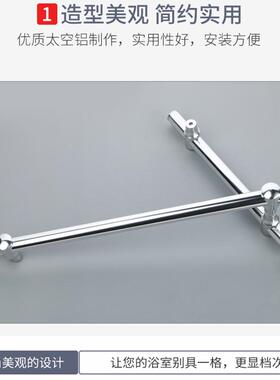 淋型浴房拉浴室玻璃门手把手移门推L拉门沐浴房拉c-964手太空铝可