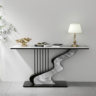 靠岩板玄关桌轻奢现代创意时尚简约墙艺术门厅半景台NEU圆装端饰