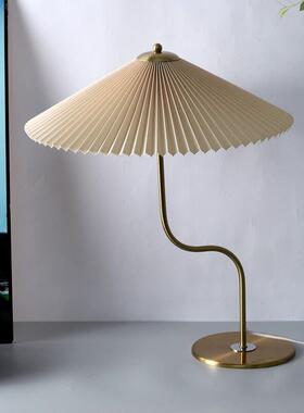 式伞状百褶复古台以灯可摇摆卧室床美头个T018S性风不规则轻奢书