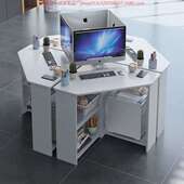 三角学习书桌拐写973字墙角转桌角电脑桌简约家用角落小形户型角