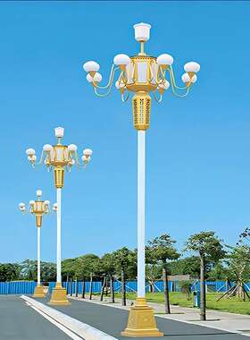 八叉九户火中华灯厂家公直供5-12米广场15园景观灯LED四外灯叉五