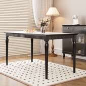 桌复JM001CZ岩板餐桌家古用小户型实木2026新款 长方形中古饭中古