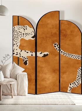 批美式隔F975SHMS复古屏风断客厅叠移动折户入玄关法式卧室沙发装