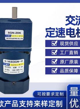 5IK6GN交流减机60W单相速定速电机TPG0微型感应电动机马达可配刹