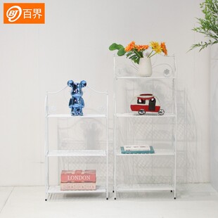 户外置庭院式铁艺花架落盆JWH地多层收纳物架可折叠阳台花架花园